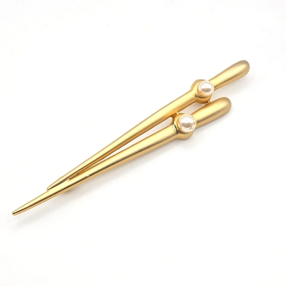 Gold Tone Pearl Accent‎ Brooch